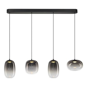 Светодиодная подвесная люстра VASO LED/15W/230V черный/дымчатый
