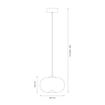 Светодиодная подвесная люстра VASO LED/4W/230V диаметр 18 см черный/дымчатый