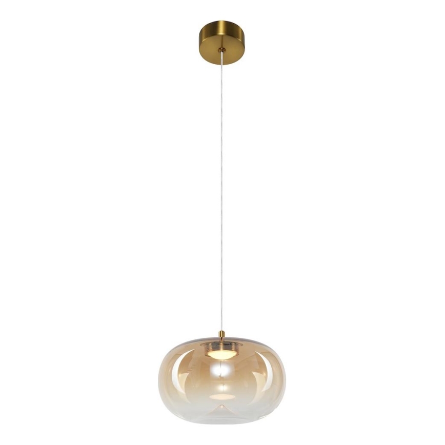 Светодиодная подвесная люстра VASO LED/4W/230V диаметр 18 см золотистый/дымчатый