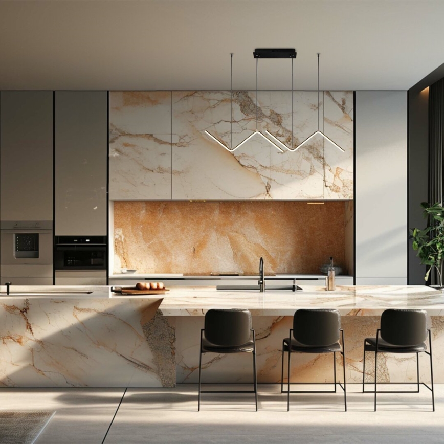 Светодиодная подвесная люстра VERTE 2xLED/11W/230V черный