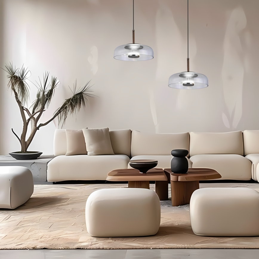 Светодиодная подвесная люстра VETRO LED/6W/230V диаметр 23 см серый/черный