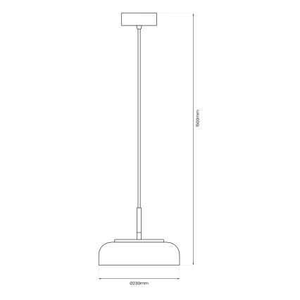 Светодиодная подвесная люстра VETRO LED/6W/230V диаметр 23 см серый/черный