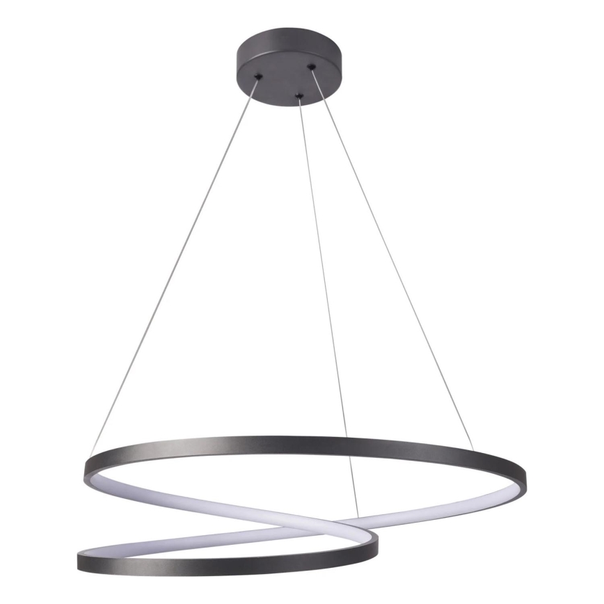 Светодиодная подвесная люстра ZEFIRA LED/52W/230V 4000K диаметр 60 см антрацит