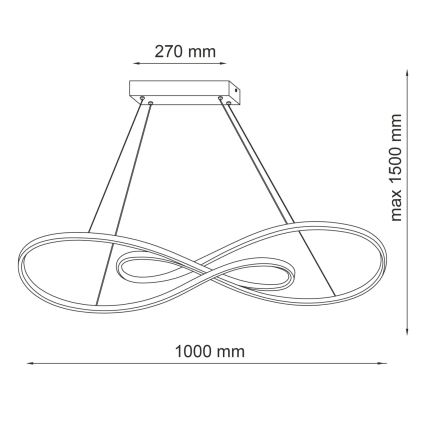 Светодиодная подвесная люстра ZUMBA LED/50W/230V золотистый