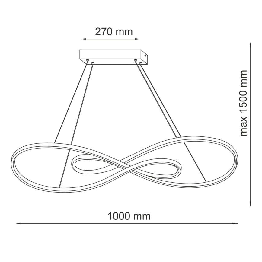 Светодиодная подвесная люстра ZUMBA LED/50W/230V золотистый