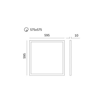Светодиодная подвесная панель BALIS LED/40W/230V 4000K 59,5x59,5 см