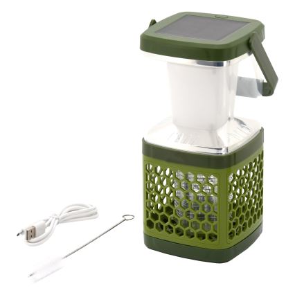 Светодиодная портативная аккумуляторная лампа с ловушкой для насекомых LED/3W/1800 mAh зеленый