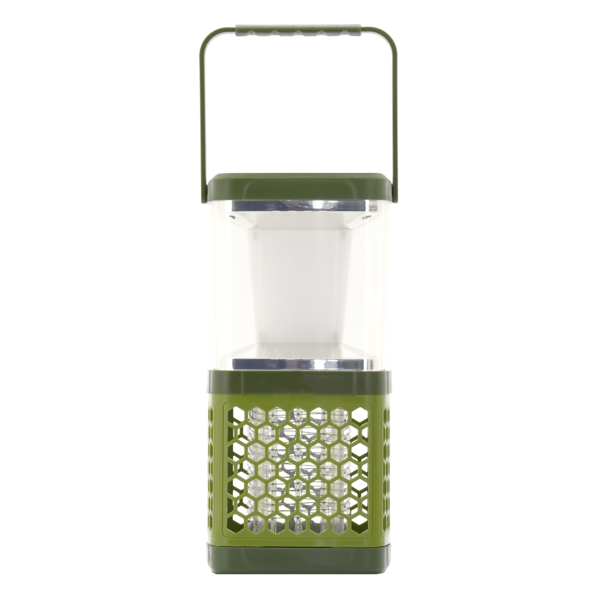 Светодиодная портативная аккумуляторная лампа с ловушкой для насекомых LED/3W/1800 mAh зеленый