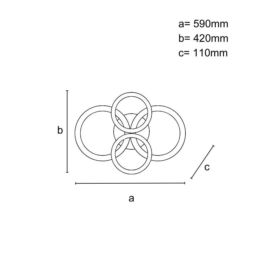Светодиодная припотолочная люстра с регулированием яркости LED/100W/230V 3000-6500K + дистанционное управление