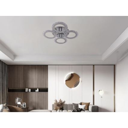 Светодиодная припотолочная люстра с регулированием яркости LED/55W/230V 3000-6500K + дистанционное управление