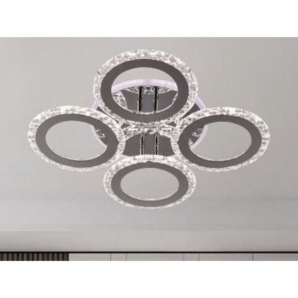 Светодиодная припотолочная люстра с регулированием яркости LED/55W/230V 3000-6500K + дистанционное управление