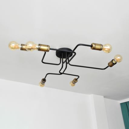 Светодиодная припотолочная люстра TUBE 6xE27/15W/230V