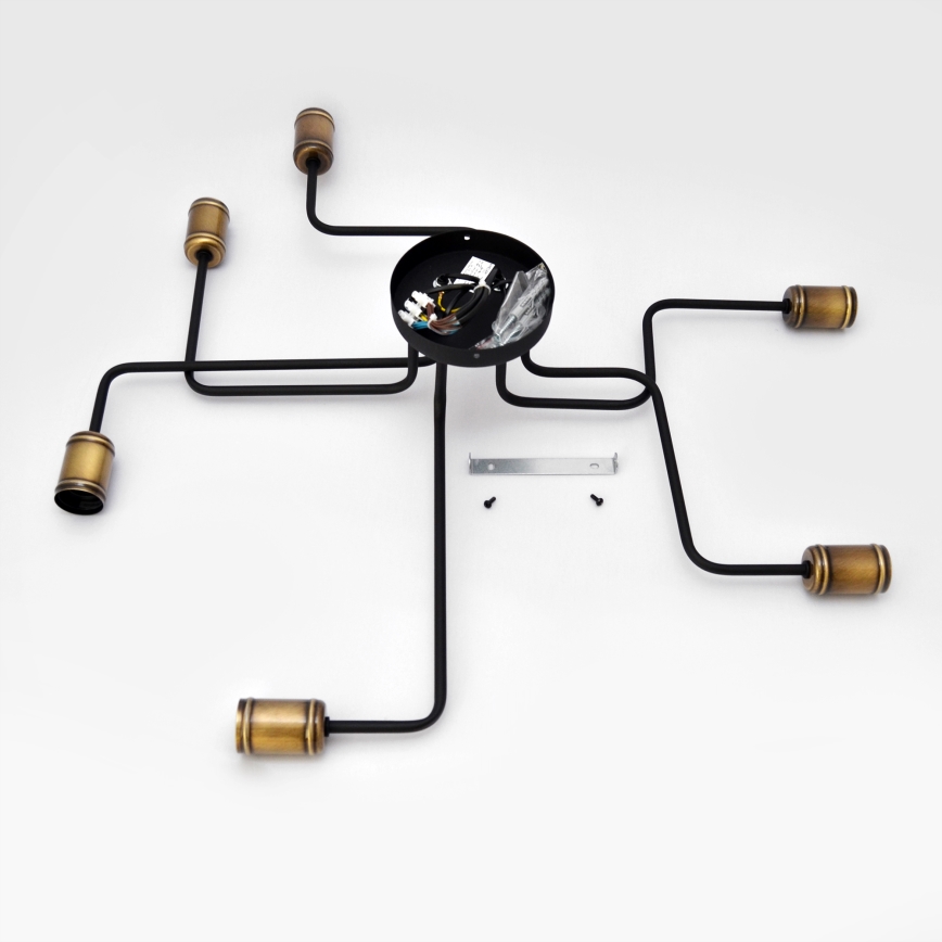 Светодиодная припотолочная люстра TUBE 6xE27/15W/230V