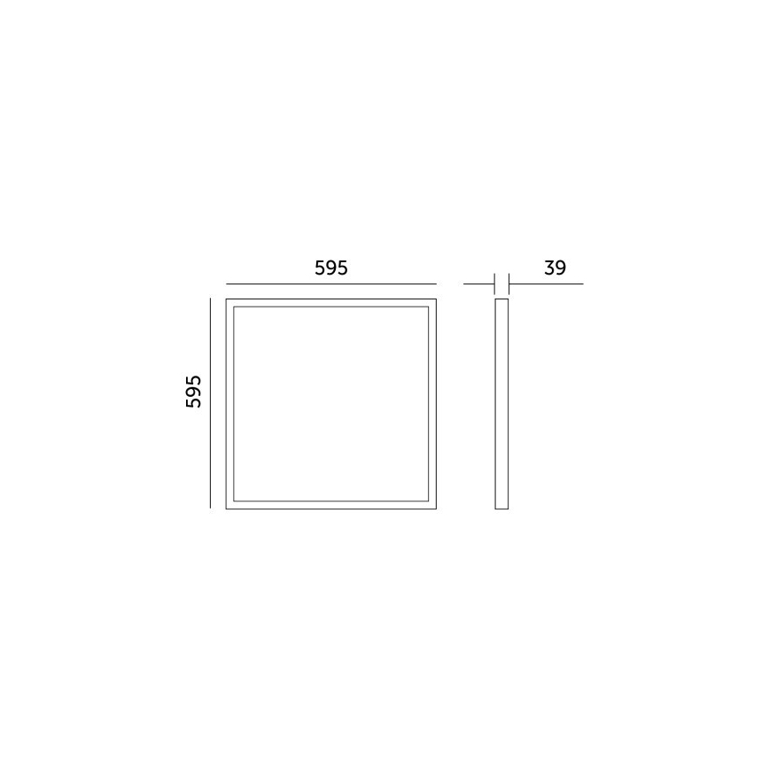 Светодиодная припотолочная панель BRISBANE LED/36W/230V 4000K 59,5x59,5 см черный