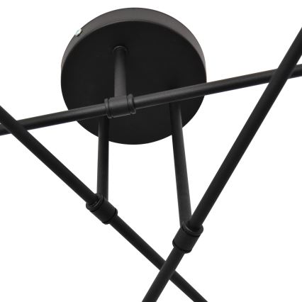 Светодиодная припотолочная люстра CAMBRIDGE 6xE27/8W/230V черный