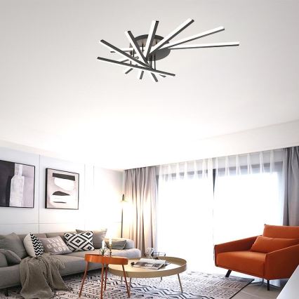Светодиодная припотолочная люстра с регулированием яркости LED/120W/230V 3000-6500K + дистанционное управление