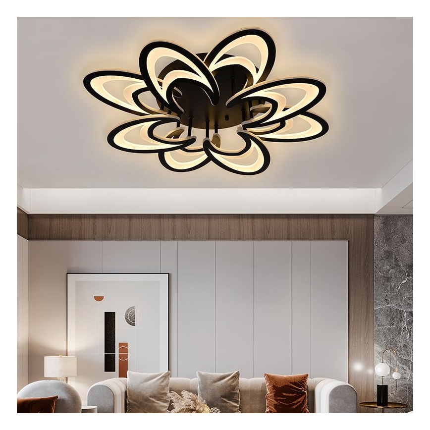 Светодиодная припотолочная люстра с регулированием яркости LED/125W/230V 3000-6500K + дистанционное управление
