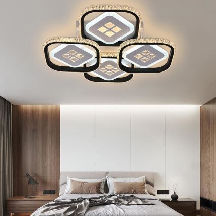 Светодиодная припотолочная люстра с регулированием яркости LED/130W/230V 3000-6500K + дистанционное управление