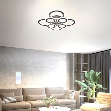 Светодиодная припотолочная люстра с регулированием яркости LED/200W/230V 3000-6500K + дистанционное управление