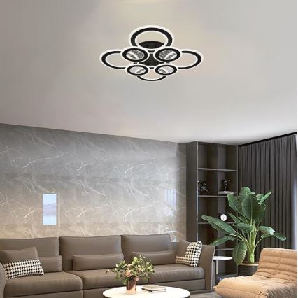 Светодиодная припотолочная люстра с регулированием яркости LED/200W/230V 3000-6500K + дистанционное управление