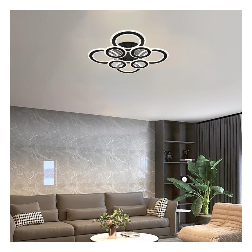 Светодиодная припотолочная люстра с регулированием яркости LED/200W/230V 3000-6500K + дистанционное управление