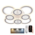 Светодиодная припотолочная люстра с регулированием яркости LED/200W/230V 3000-6500K + дистанционное управление