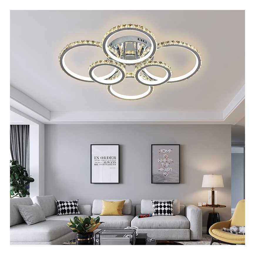 Светодиодная припотолочная люстра с регулированием яркости LED/205W/230V 3000-6500K + дистанционное управление
