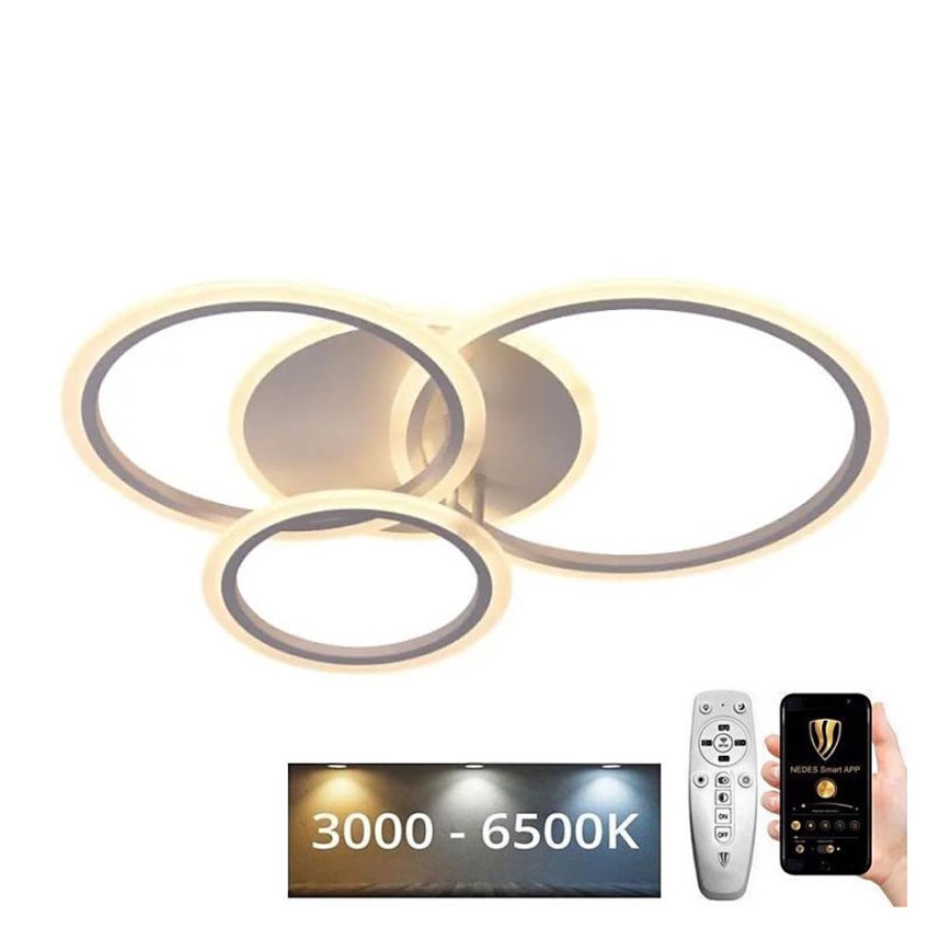 Светодиодная припотолочная люстра с регулированием яркости LED/40W/230V 3000-6500K белый + дистанционное управление