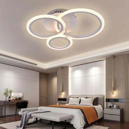 Светодиодная припотолочная люстра с регулированием яркости LED/40W/230V 3000-6500K белый + дистанционное управление