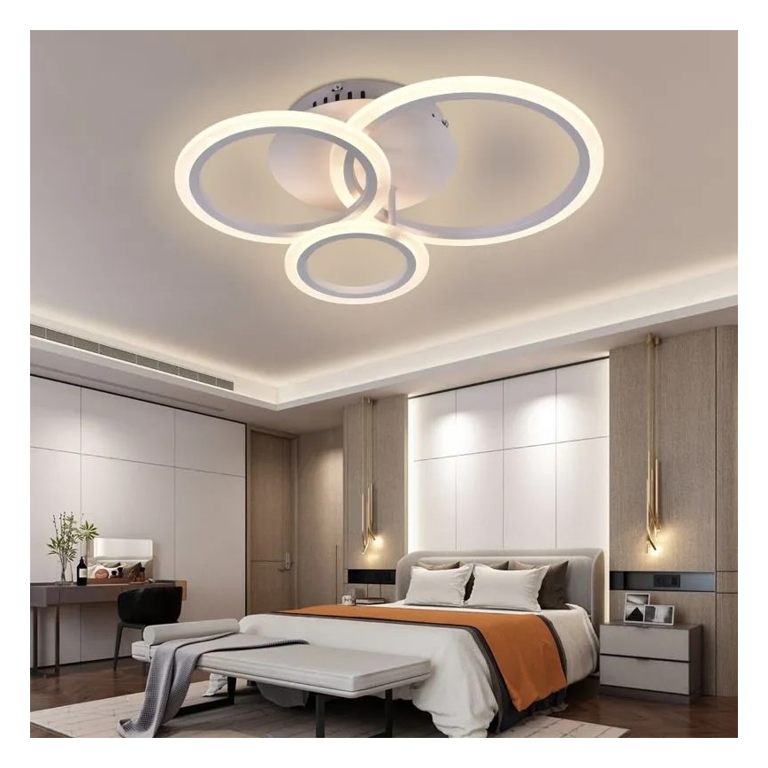 Светодиодная припотолочная люстра с регулированием яркости LED/40W/230V 3000-6500K белый + дистанционное управление