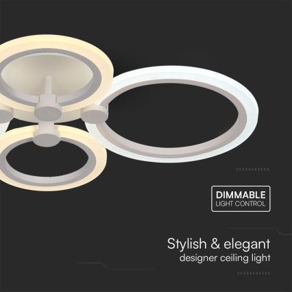 Светодиодная припотолочная люстра с регулированием яркости LED/45W/230V 3000-6500K + дистанционное управление