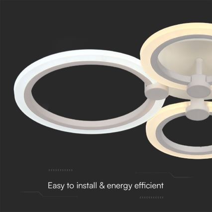 Светодиодная припотолочная люстра с регулированием яркости LED/45W/230V 3000-6500K + дистанционное управление