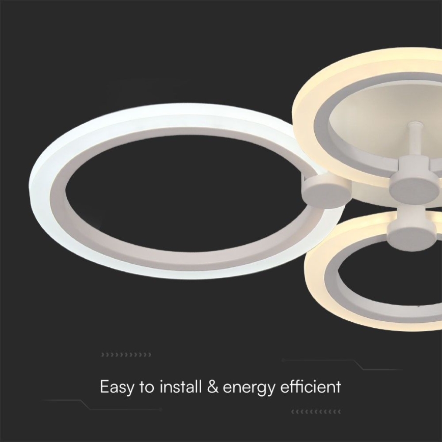 Светодиодная припотолочная люстра с регулированием яркости LED/45W/230V 3000-6500K + дистанционное управление