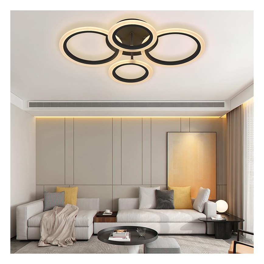 Светодиодная припотолочная люстра с регулированием яркости LED/50W/230V 3000-6500K + дистанционное управление
