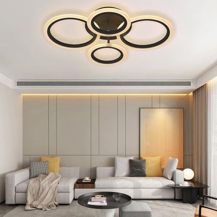 Светодиодная припотолочная люстра с регулированием яркости LED/50W/230V 3000-6500K + дистанционное управление