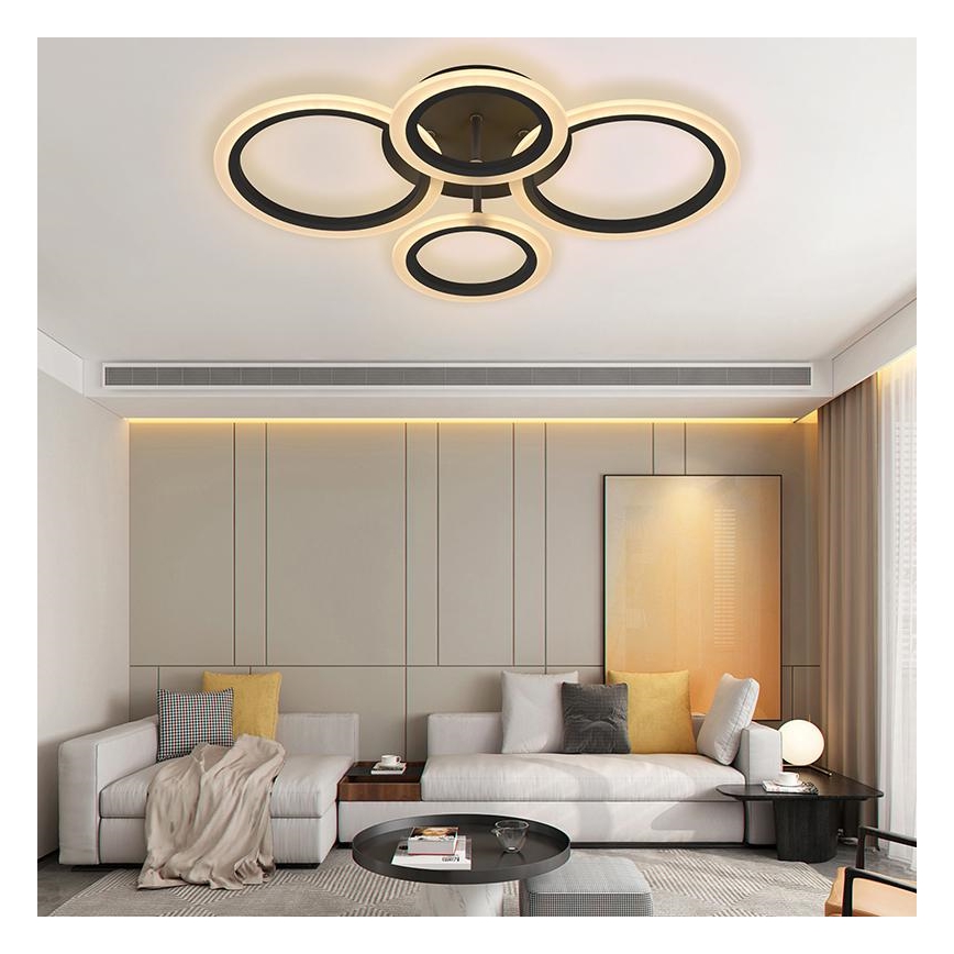 Светодиодная припотолочная люстра с регулированием яркости LED/50W/230V 3000-6500K + дистанционное управление