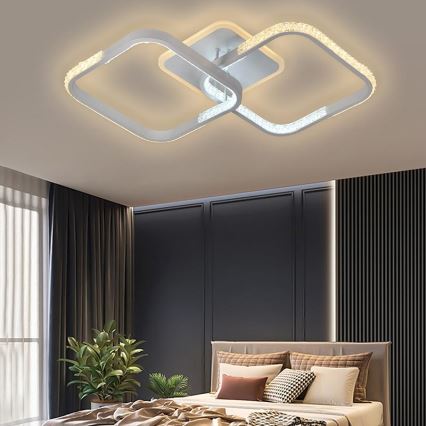 Светодиодная припотолочная люстра с регулированием яркости LED/55W/230V 3000-6500K + дистанционное управление