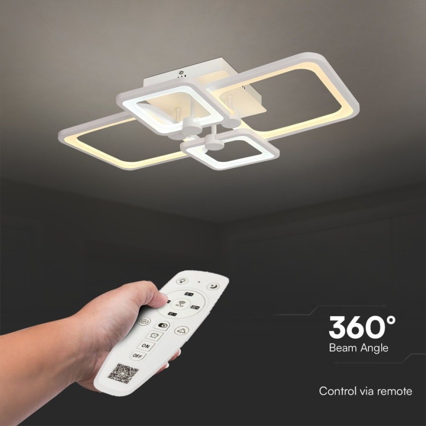 Светодиодная припотолочная люстра с регулированием яркости LED/70W/230V 3000-6500K + дистанционное управление