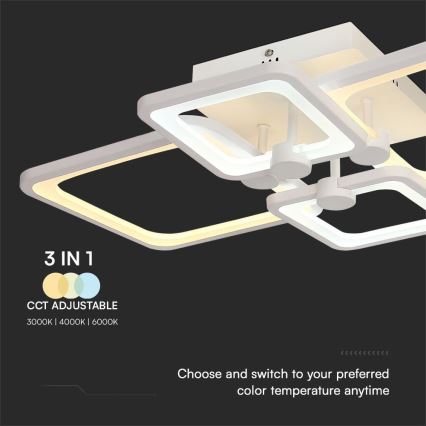 Светодиодная припотолочная люстра с регулированием яркости LED/70W/230V 3000-6500K + дистанционное управление