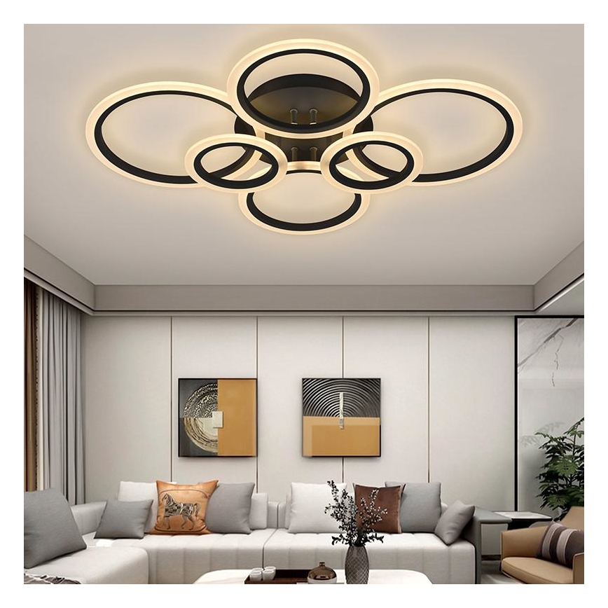 Светодиодная припотолочная люстра с регулированием яркости LED/85W/230V 3000-6500K + дистанционное управление
