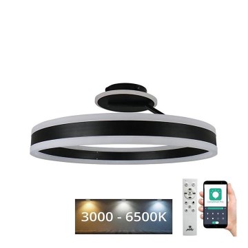 Светодиодная припотолочная люстра с регулированием яркости LED/86W/230V 3000-6500K черный + дистанционное управление