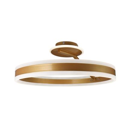 Светодиодная припотолочная люстра с регулированием яркости LED/86W/230V 3000-6500K золотистый + дистанционное управление