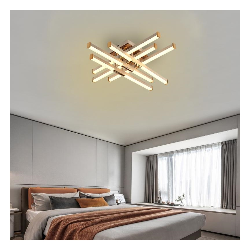 Светодиодная припотолочная люстра с регулированием яркости LED/90W/230V 3000-6500K + дистанционное управление