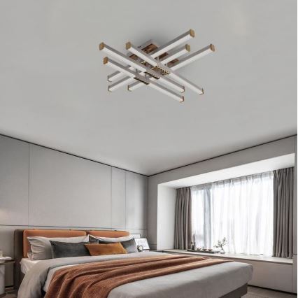 Светодиодная припотолочная люстра с регулированием яркости LED/90W/230V 3000-6500K + дистанционное управление