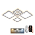 Светодиодная припотолочная люстра с регулированием яркости LED/95W/230V 3000-6500K + дистанционное управление