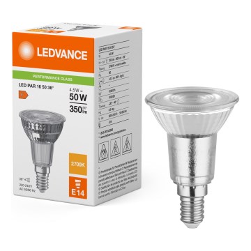 Светодиодная рефлекторная лампа PAR16 E14/4,5W/230V 2700K 36° - Ledvance