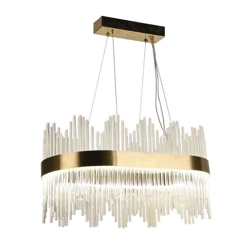 Светодиодная регулируемая кристальная люстра на тросе LED/70W/230V 3000-6500K с дистанционным управлением