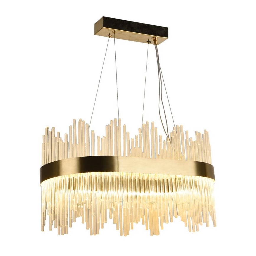 Светодиодная регулируемая кристальная люстра на тросе LED/70W/230V 3000-6500K с дистанционным управлением