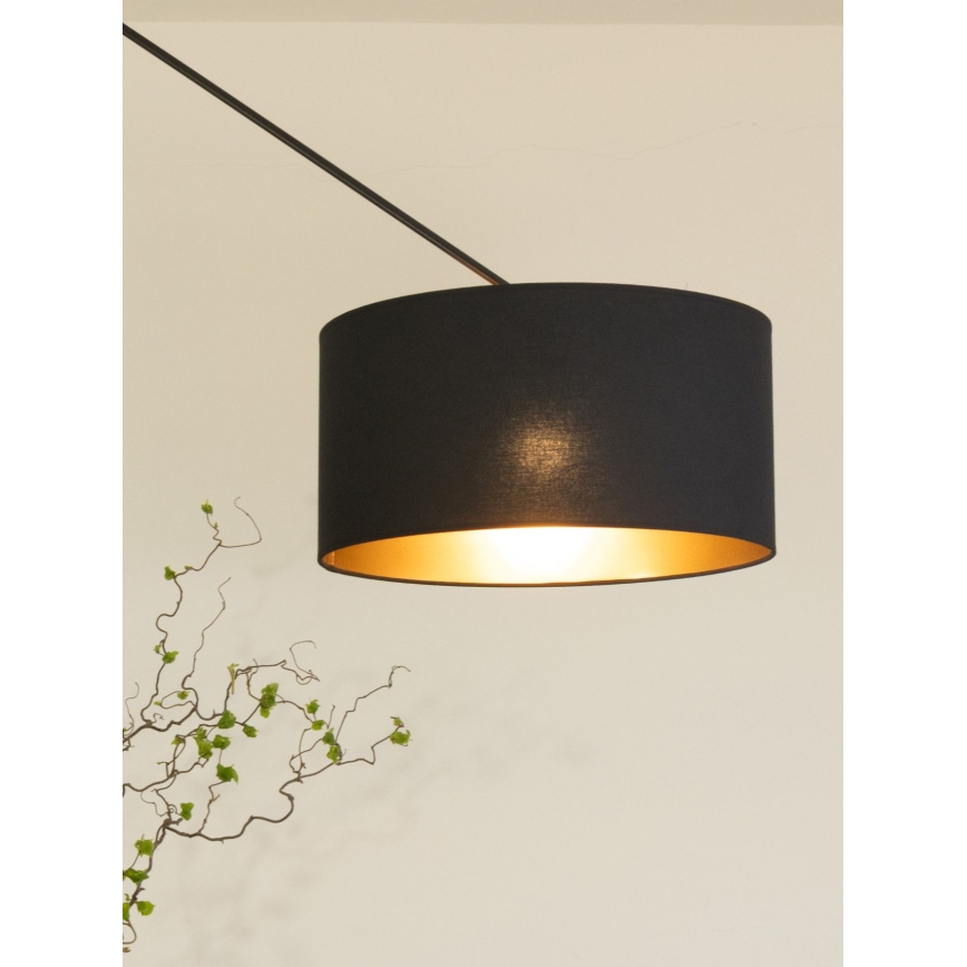 Светодиодная регулируемая люстра на штанге GORTA 1xE27/60W/230V чёрная/золотая