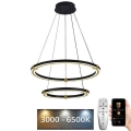 Светодиодная регулируемая люстра на тросе LED/130 Вт/230 В 3000-6500K, диаметр 60 см + пульт дистанционного управления